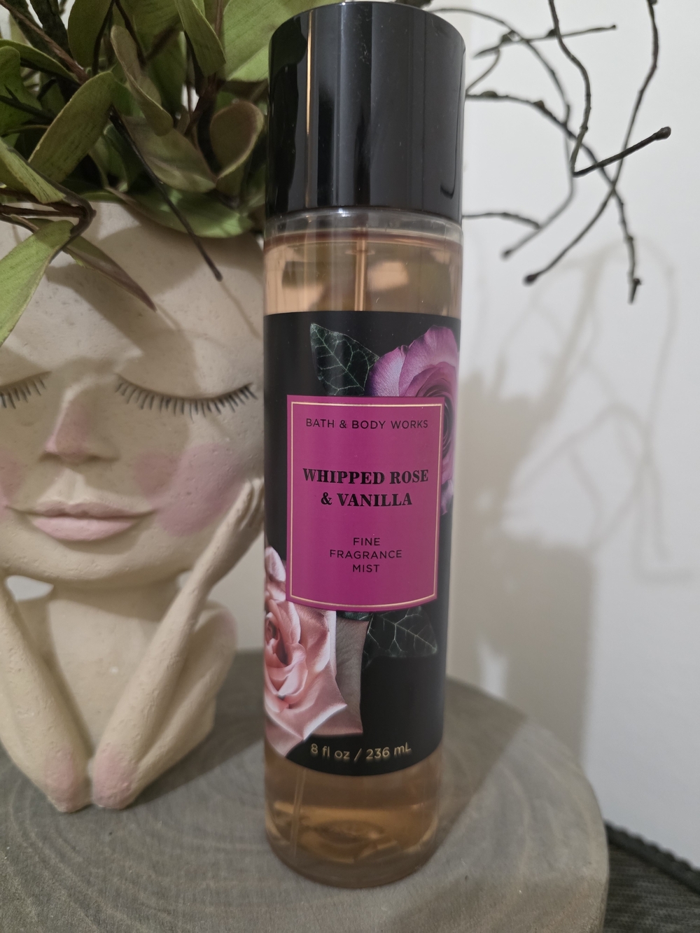Bath & Body Works Whipped Rose & Vanilla Fine Fragrance Mist - Pink & Black